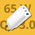 SZYBKA ŁADOWARKA DO SMARTFONA  KOSTKA SIECIOWA GaN qc 3.0 65W + KABEL USB-C 1M