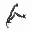 Ramię  na 2 monitory  17" - 32" do  9kg + porty  USB USB-C GEMBIRD