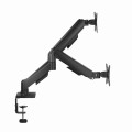 Ramię  na 2 monitory  17" - 32" do  9kg + porty  USB USB-C GEMBIRD