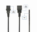 Kabel zasilający, przedłużający IEC 320 C13 / C14 5m z certyfikatem VDE