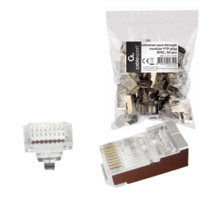 50x Wtyk sieciowy RJ45 wtyk przelotowy LC-PTF-01 Gembird