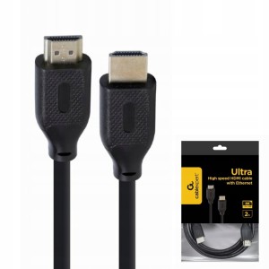 Kabel HDMI 2.1 2m Ultra High Speed 8K z Ethernetem Gembird Cablexpert Pozłacane Złącza