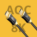 KABEL OPTYCZNY HDMI 2.1 AOC 8K PRZEWÓD ŚWIATŁOWODOWY UHD  8K60Hz 10M NYLON