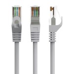 KABEL SIECIOWY PATCHCORD LAN ETHERNET RJ45 CAT6 UTP CU  3M SZARY