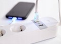 INTELIGENTNA LISTWA ZASILAJĄCA TUYA SMART WIFI Z ŁADOWARKĄ USB 1,5 m SCHUKO