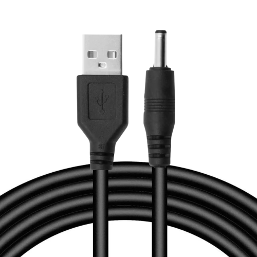 Kabel zasilający USB -  JACK DC 3.5mm 5V GND 1,8M Czarny Cablexpert