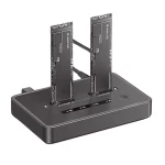 Gembird stacja dokująca do dysków SSD M.2 DD2-U3M2 USB-C NVMe SATA 2 dyski czarna