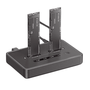 Gembird stacja dokująca do dysków SSD M.2 DD2-U3M2 USB-C NVMe SATA 2 dyski czarna