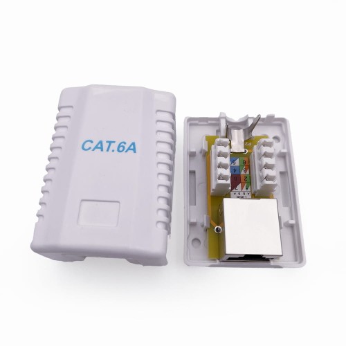 Cablexpert gniazdo natynkowe RJ45 kat. 6A FTP NCAC-1F6A-01 białe
