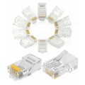 50 x wtyk RJ45 8P8C internetowe pozłacane LAN kat 5e 5 UTP