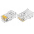 50 x wtyk RJ45 8P8C internetowe pozłacane LAN kat 5e 5 UTP