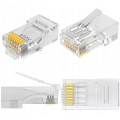 50 x wtyk RJ45 8P8C internetowe pozłacane LAN kat 5e 5 UTP