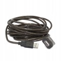 Przedłużacz aktywny USB 5m – High/Low Speed, czarny (UAE-01-5M)