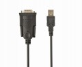 Adapter USB–RS232 1.5 m – konwerter USB na Serial DB9, czarny