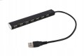 Hub USB 2.0 7-portowy UHB-U2P7-04 – czarny, slim