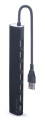 Hub USB 2.0 7-portowy UHB-U2P7-04 – czarny, slim