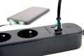Inteligentna listwa zasilająca WiFi Tuya 4 gniazda + USB-A/USB-C, pomiar energii