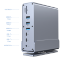 Adapter USB-C HUB 15w1 Stacja Dokująca 2x HDMI 4K 60Hz DP LAN PD 100W