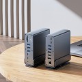 Adapter USB-C HUB 15w1 Stacja Dokująca 2x HDMI 4K 60Hz DP LAN PD 100W