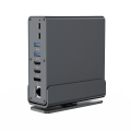 Adapter USB-C HUB 15w1 Stacja Dokująca 2x HDMI 4K 60Hz DP LAN PD 100W
