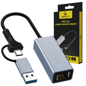Adapter USB 3.1 / USB-C do LAN RJ45 2.5Gb/s – Karta Sieciowa Ethernet 2.5G do Laptopa i PC