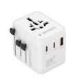 Adapter gniazda  PODRÓŻNY USA UK EU AU USB-C PD 20W GaN Ładowarka