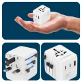 Adapter gniazda  PODRÓŻNY USA UK EU AU USB-C PD 20W GaN Ładowarka