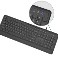 Klawiatura USB Przewodowa Slim Niski Profil USB + USB-C