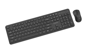 Bezprzewodowy zestaw klawiatura + mysz Slim QWERTY 2.4G czarny