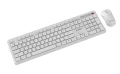 Bezprzewodowy zestaw klawiatura + mysz Slim QWERTY 2.4G biały