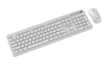 Bezprzewodowy zestaw klawiatura + mysz Slim QWERTY 2.4G biały
