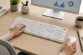 Bezprzewodowy zestaw klawiatura + mysz Slim QWERTY 2.4G biały