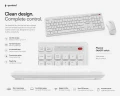 Bezprzewodowy zestaw klawiatura + mysz Slim QWERTY 2.4G biały