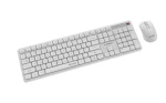 Bezprzewodowa klawiatura i mysz wireless biała USB 2.4GHz Silent Key Pro Gembird