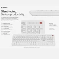 Bezprzewodowa klawiatura i mysz wireless biała USB 2.4GHz Silent Key Pro Gembird