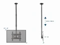 Pełnoobrotowy uchwyt sufitowy do TV  32" –70" do 50 kg VESA 400x400