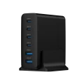 Wieloportowa ładowarka GaN 75W 4x USB-C PD 2x USB-A QC do smartfonów, tabletów i akcesoriów