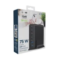 Wieloportowa ładowarka GaN 75W 4x USB-C PD 2x USB-A QC do smartfonów, tabletów i akcesoriów