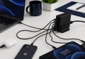 Wieloportowa ładowarka GaN 75W 4x USB-C PD 2x USB-A QC do smartfonów, tabletów i akcesoriów