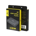 Splitter HDMI 4K 1x4 Rozdzielacz HDMI na 4 TV Monitory Projektory UHD 30Hz