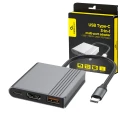 Adapter USB-C 3w1 HDMI 4K 60Hz USB 3.2 PD 90W Hub USB-C