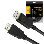 Kabel DisplayPort DP do HDMI 10m 4K Gembird Monitor TV Projektor