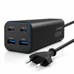 Ładowarka sieciowa 65W 2xUSB 2xUSB-C  Power Delivery 2x USB-C 2x USB-A  PD QC 3.0 GaN