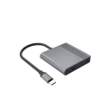Adapter USB-C 3w1 Hub USB-C 2x HDMI 4K USB 3.2 PD 85W Szary