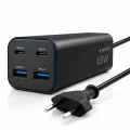Ładowarka sieciowa 65W 2xUSB 2xUSB-C  Power Delivery 2x USB-C 2x USB-A  PD QC 3.0 GaN