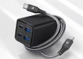 Ładowarka USB C GaN 100W 4x USB PD QC + Kabel USB-C 1,5m