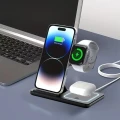 Stacja Ładowania Bezprzewodowa 3w1 15W do Samsung Watch Telefon TWS USB-C