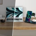 Bezprzewdowa Ładowarka indukcyjna 3w1 15W do iPhone Apple Watch AirPods