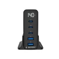 Ładowarka GaN 140W 5 Portów 3x USB C 2x USB A PD QC do Laptopa