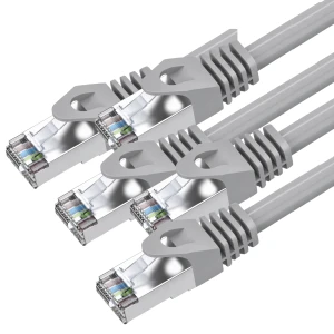 Zestaw 5 x KABEL SIECIOWY LAN ETHERNET INTERNETOWY SKRĘTKA RJ45 FTP CAT6 KAT 6 1M